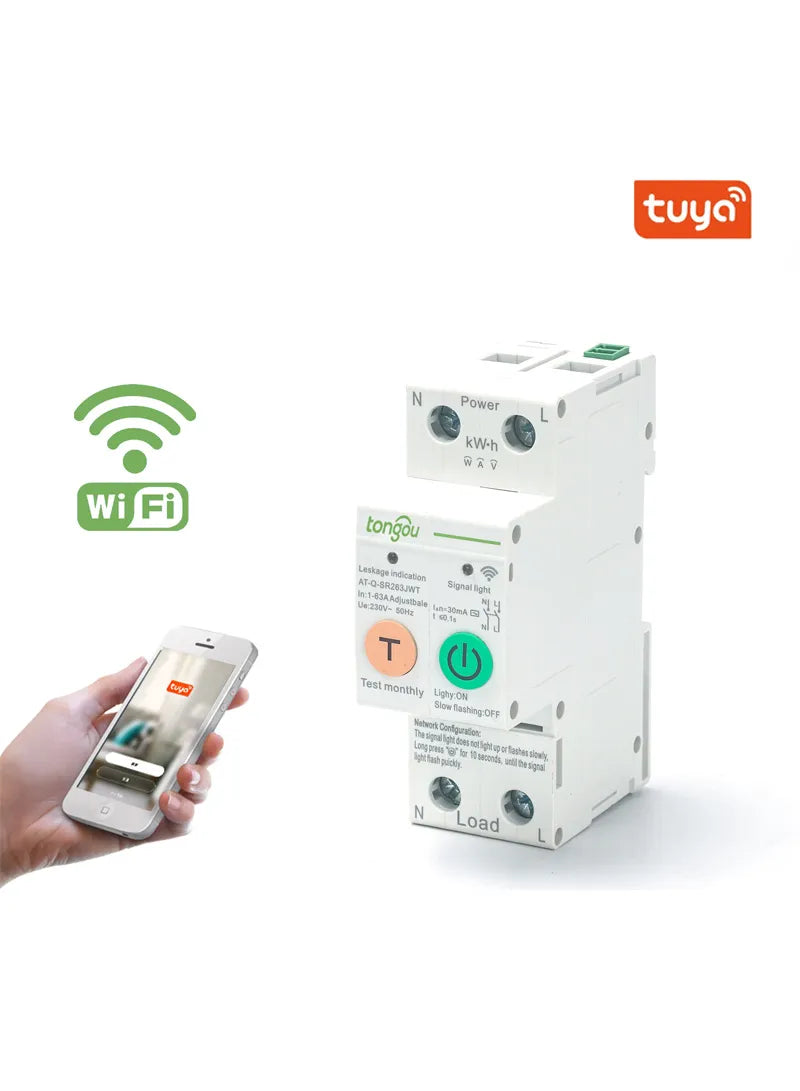 2P 63A WIFI Smart Circuit Breaker