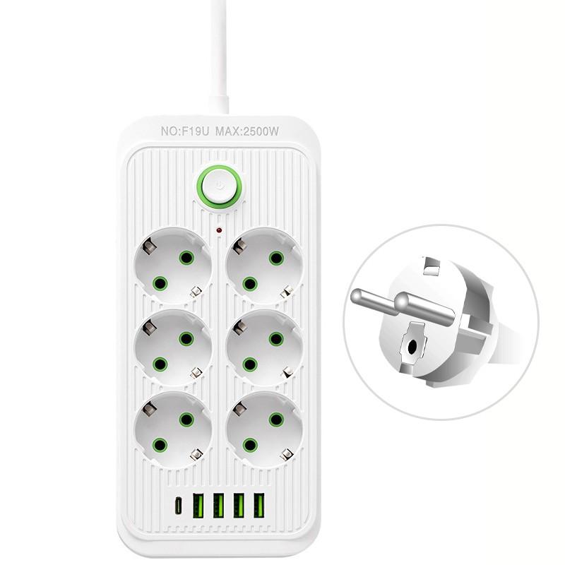 Power Strip with 4 USB 1 type-C