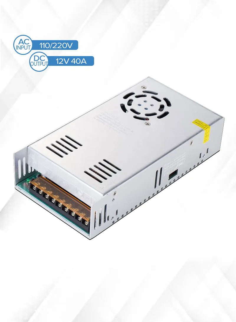 480W Power Supply Adapter AC 110/ 220V To DC 12 Volt 40Amp