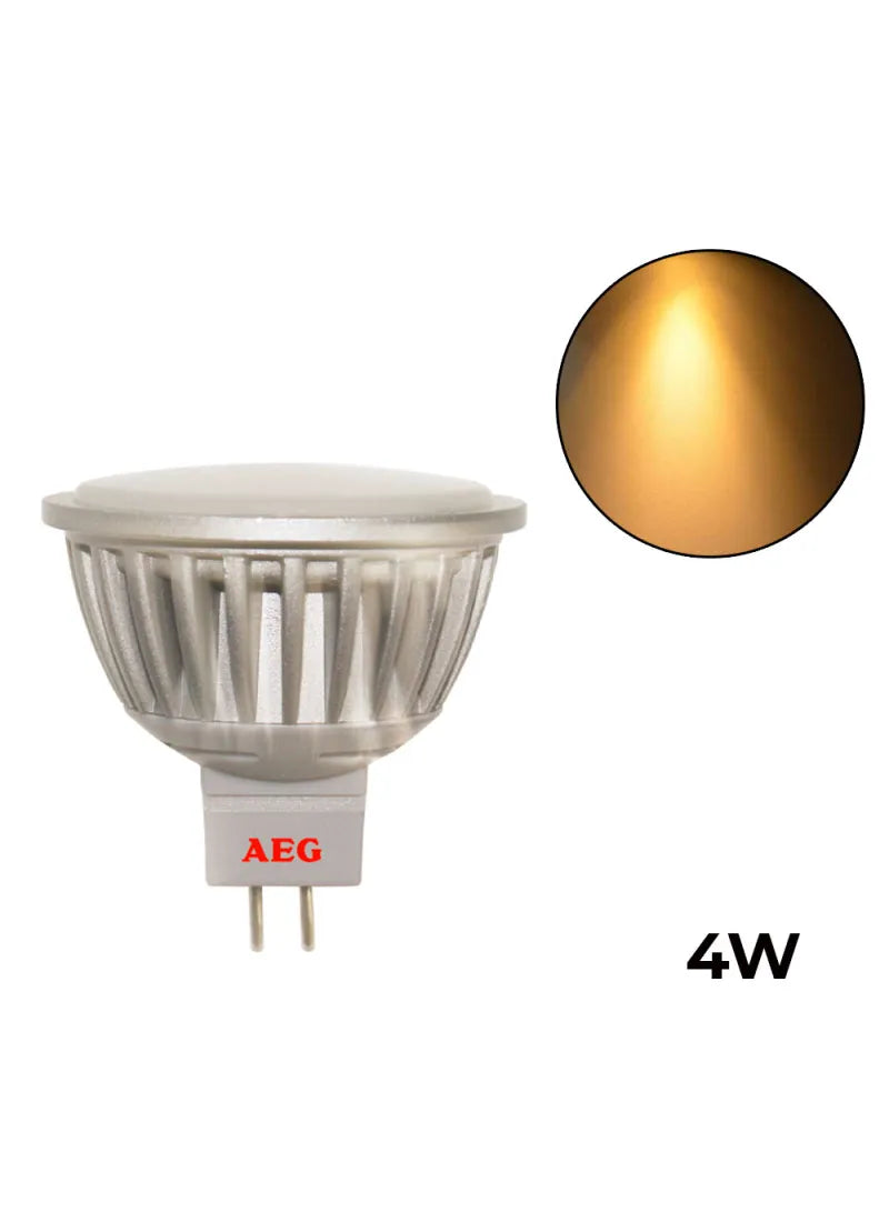 LED Spotlight 4W Warm Light Metallic - MR16